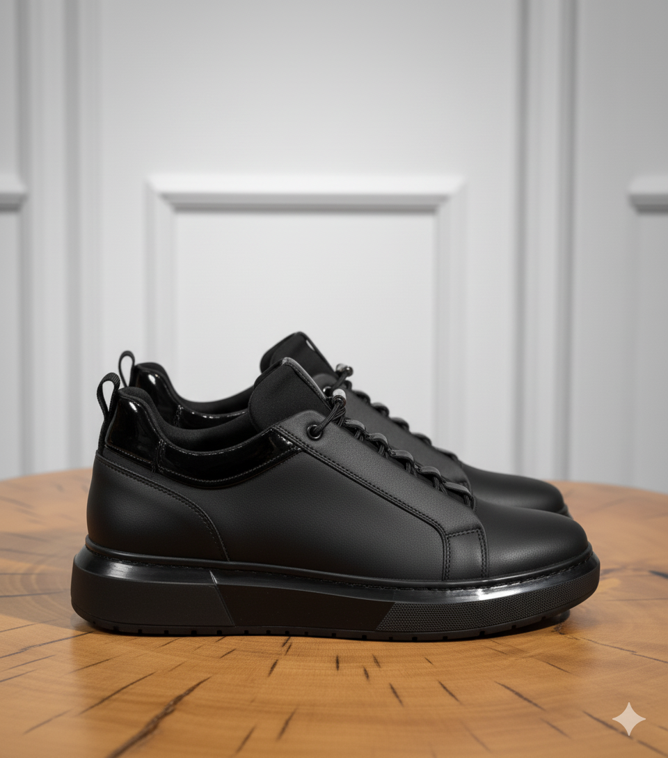 Baskets en cuir