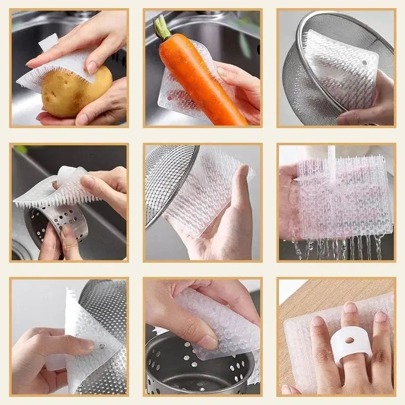Lot de 10 Brosses de nettoyage multifonction réutilisable