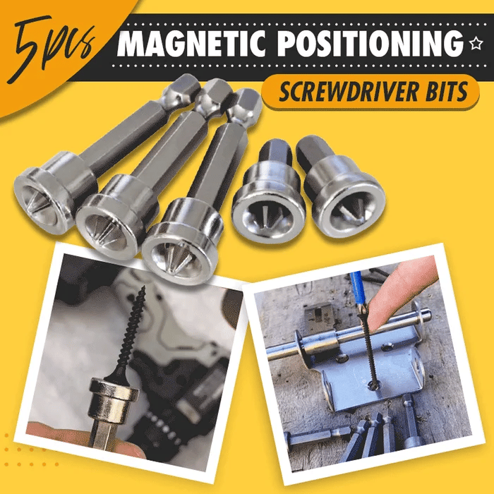 Lot de 5 embouts de tournevis à positionnement magnétique