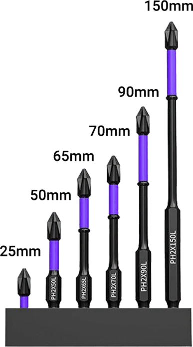 Pack de 6 Embouts magnétique super résistant pour visseuse