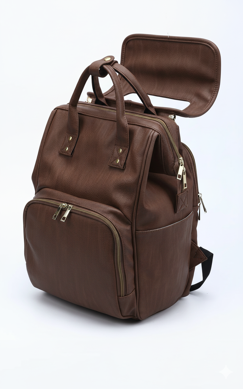 Sac à dos multifonction en cuir pour maman