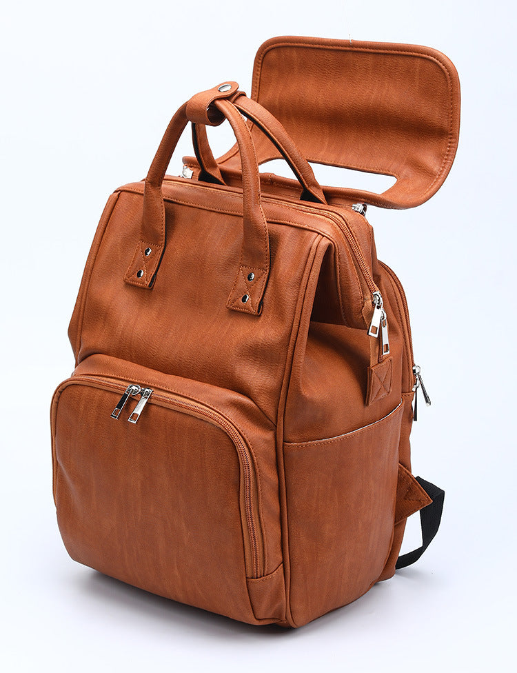 Sac à dos multifonction en cuir pour maman