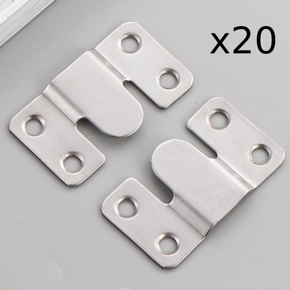 Lot de 20 Boucles de suspension à verrouillage en acier inoxydable