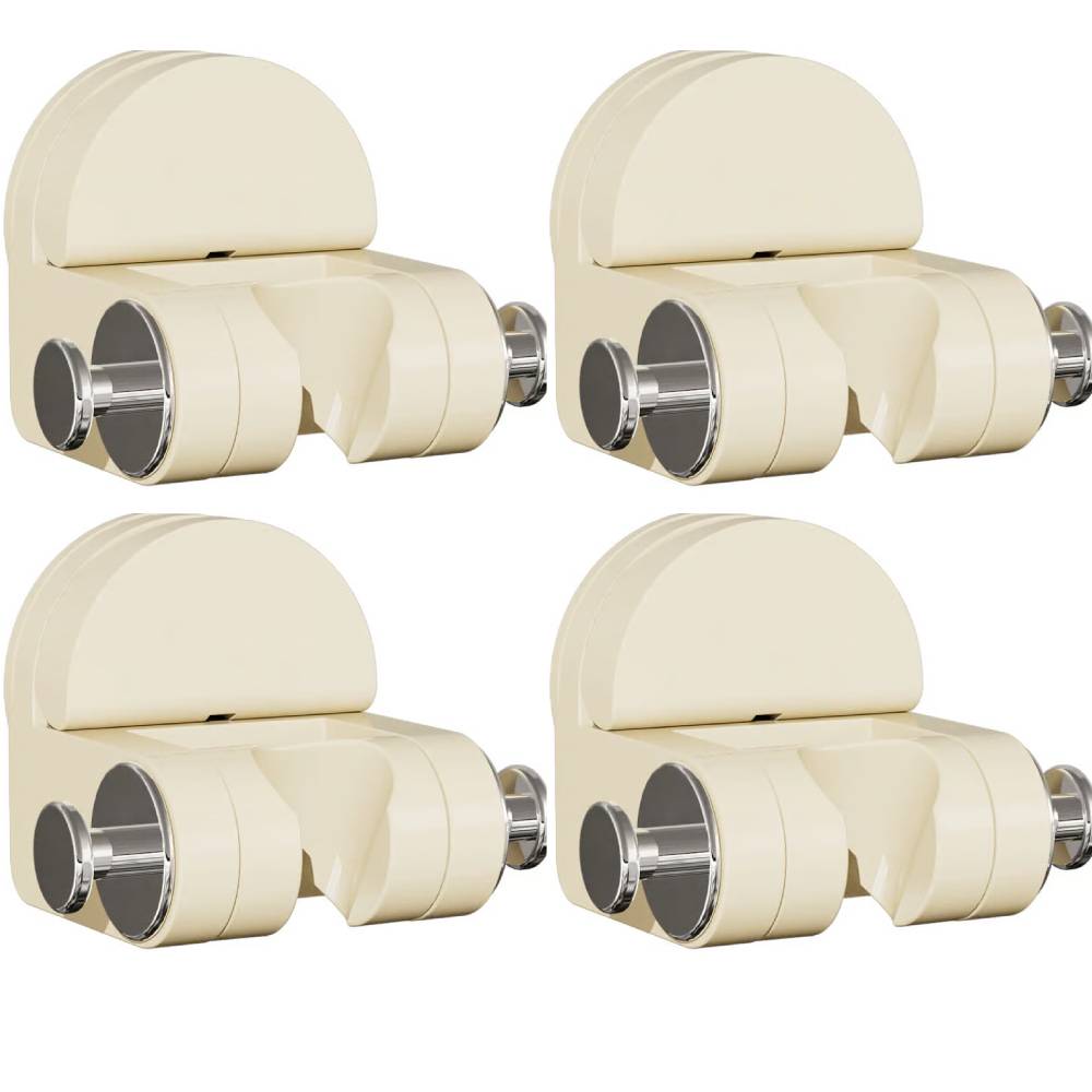 Lot de 4 Support de douche à ventouse intégré, fixation murale non perforée