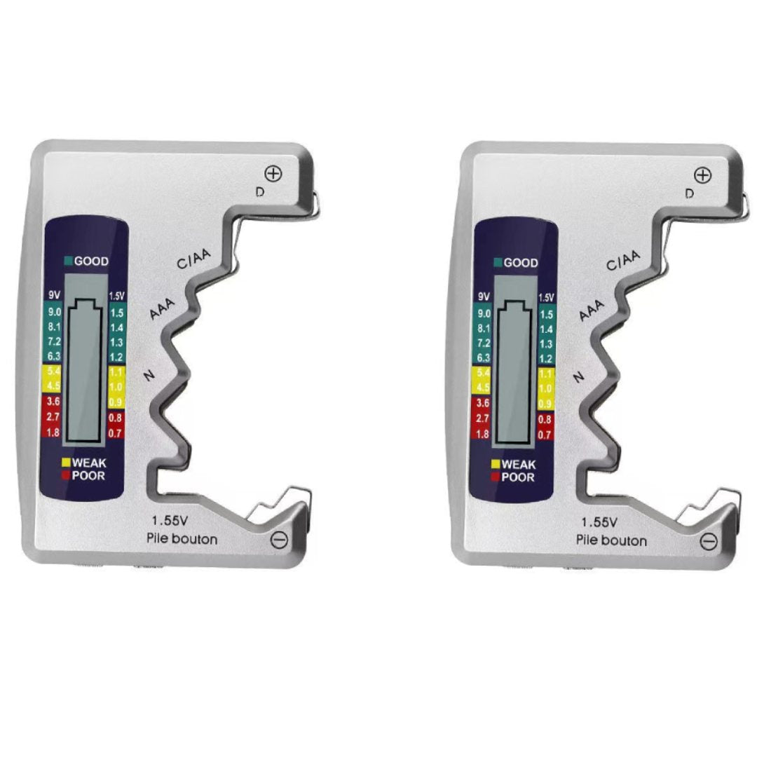 Lot de 2 tester de pile