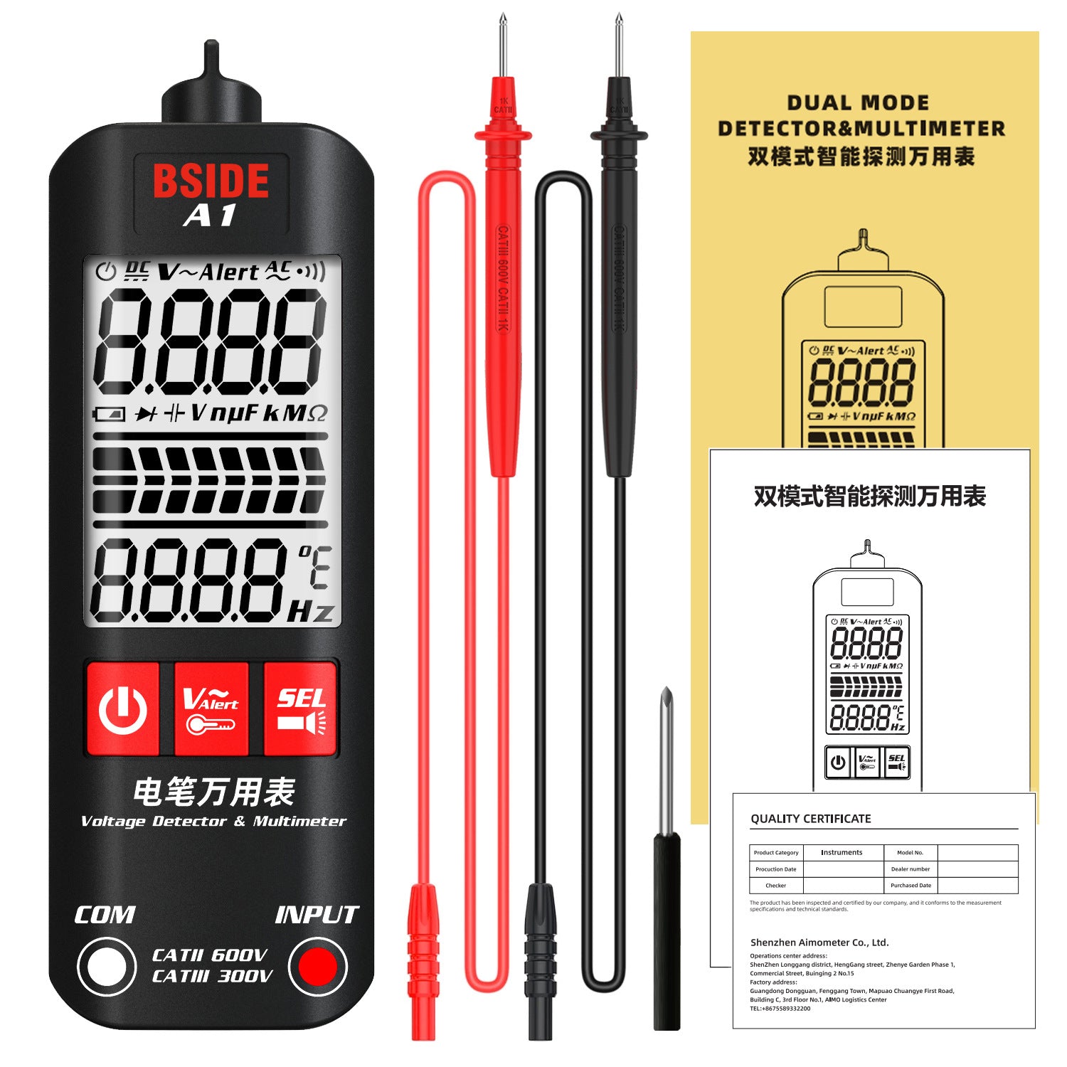 Mini multimètre A1 bimode intelligent