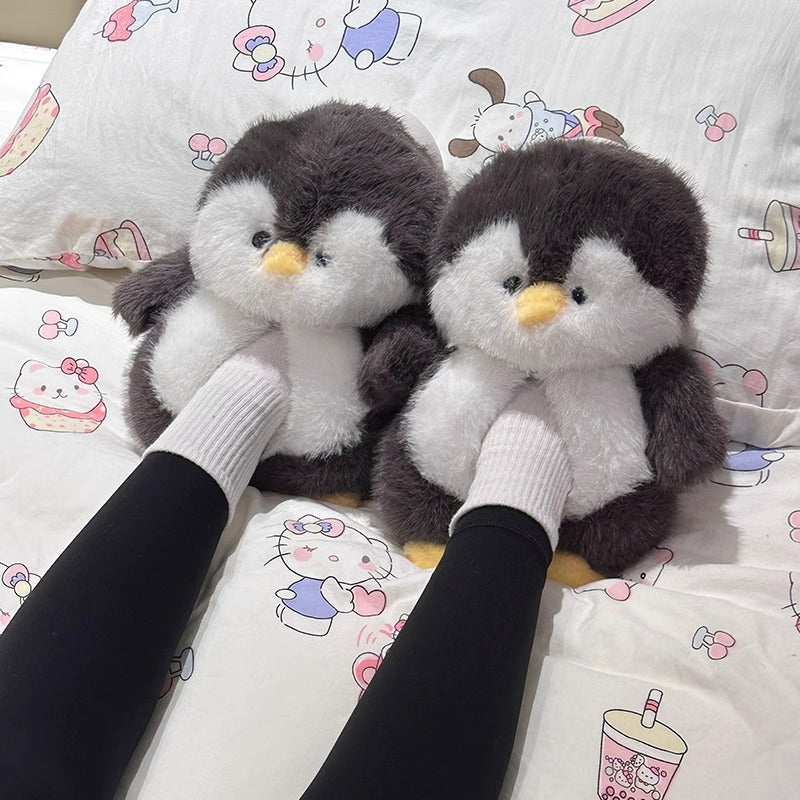 Pantoufles d'hiver pingouin