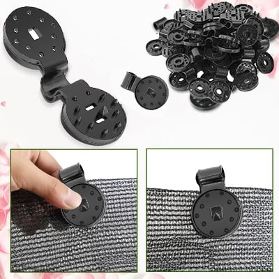 Lot de 100 pinces de verrouillage robuste pour tissu d'ombrage
