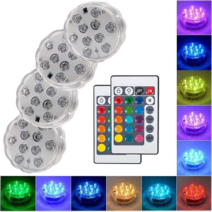 Pack de 4 Lampe led de piscine