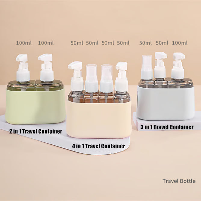 Lot de 3  Mini distributeur de shampoing portable avec bouteille de voyage