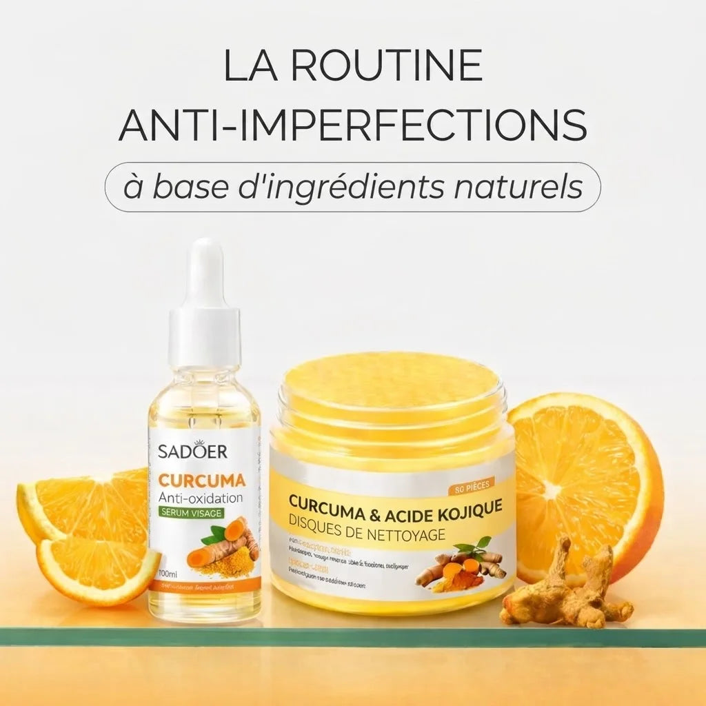 Pack complet anti imperfection au curcuma naturel
