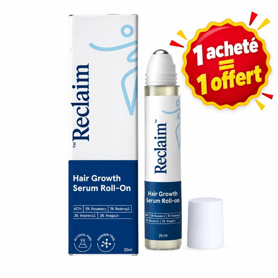 Lot de 2 - Roller de sérum repousse de cheveux