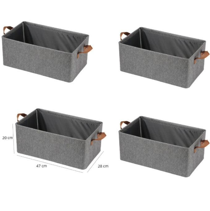 Lot de 4 Bacs à rangements de vêtement