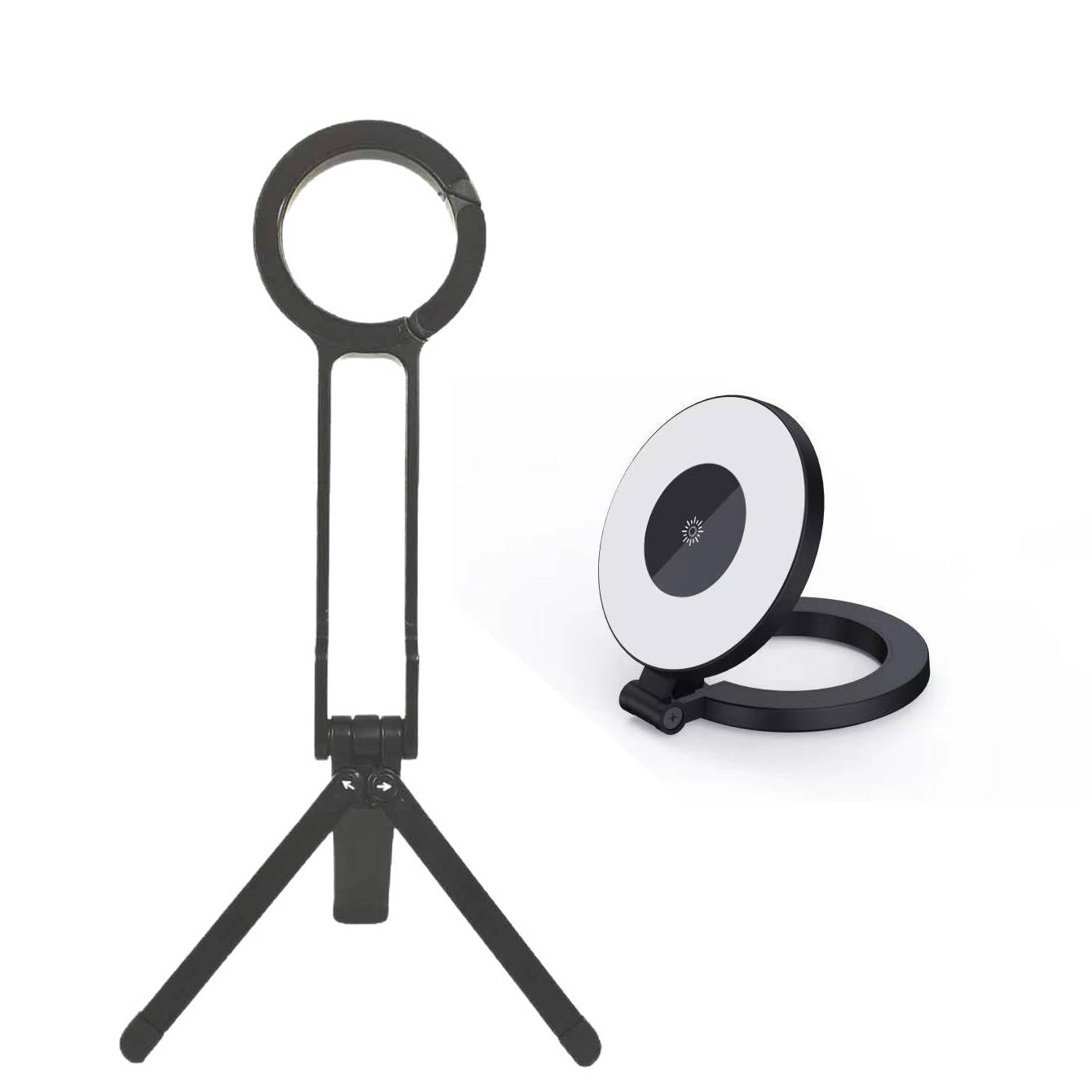 Trépied avec lumière de téléphone