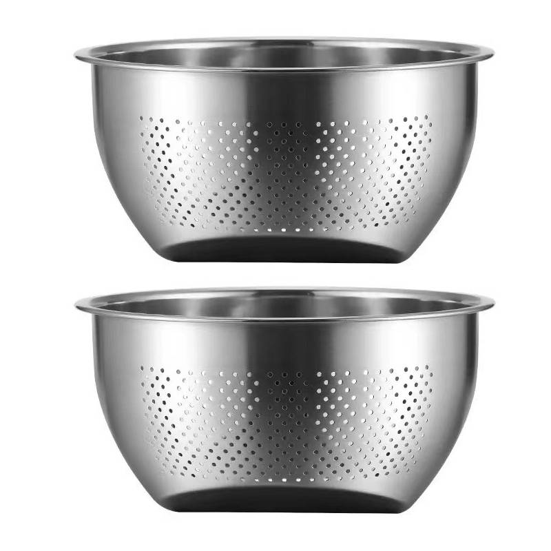 Lot de 2 tamis en acier inoxydable