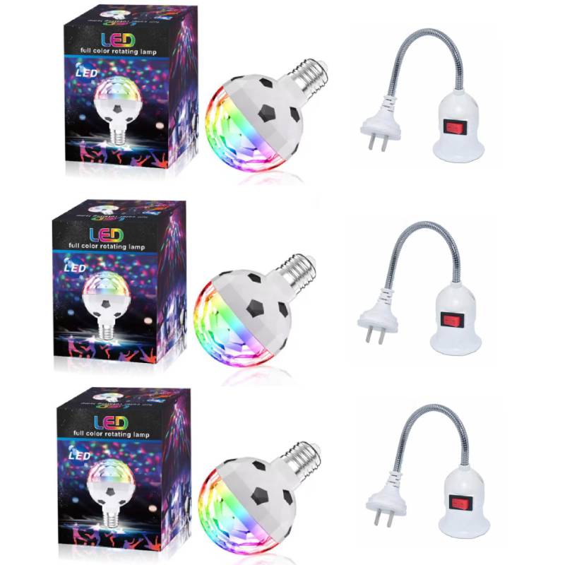 Lot de 3 lampes disco