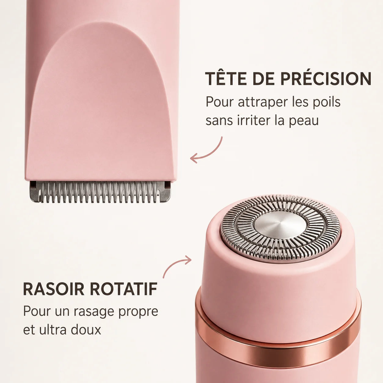 Tondeuse Pour femme (zone bikini + corps) en têtes