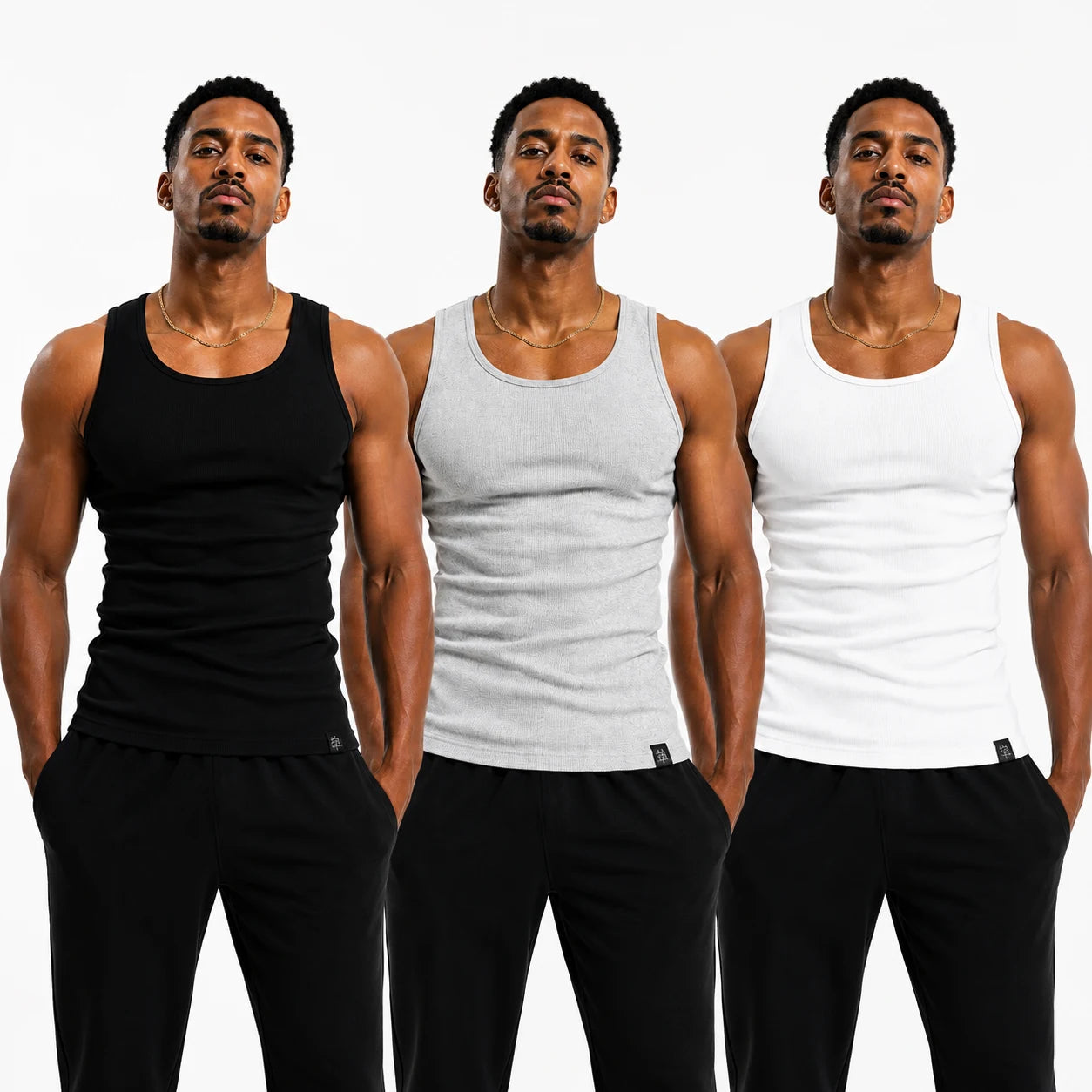 Lot de 3 débardeurs premium