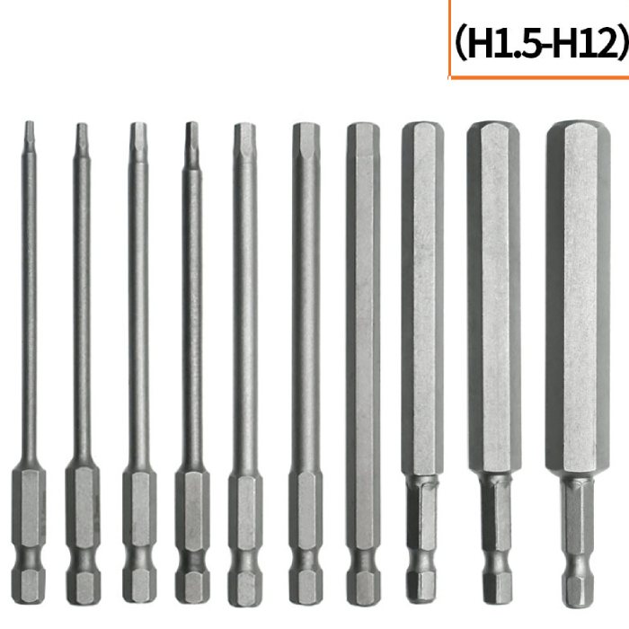 Lot de 10 mèches hexagonale magnétique