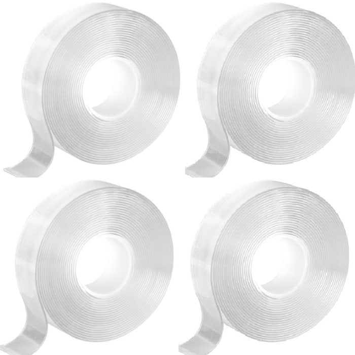 Lot de 4 Rubans adhésif double face transparent