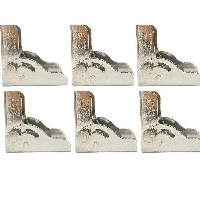 Lot de 6 mini charnières pliantes autobloquante à 90 degrés